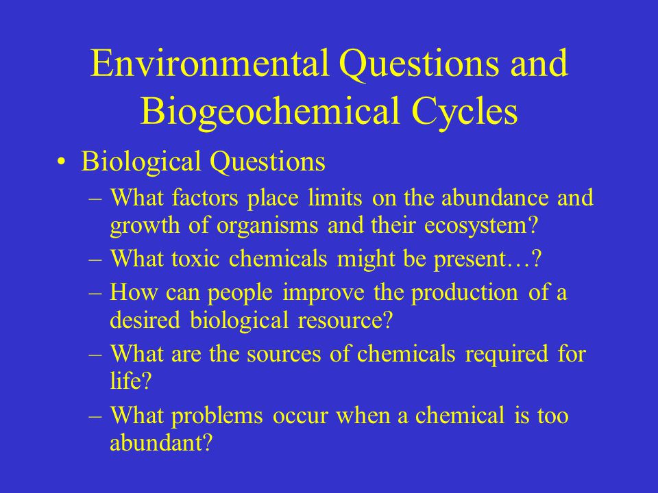 Biogeochemical cycle
